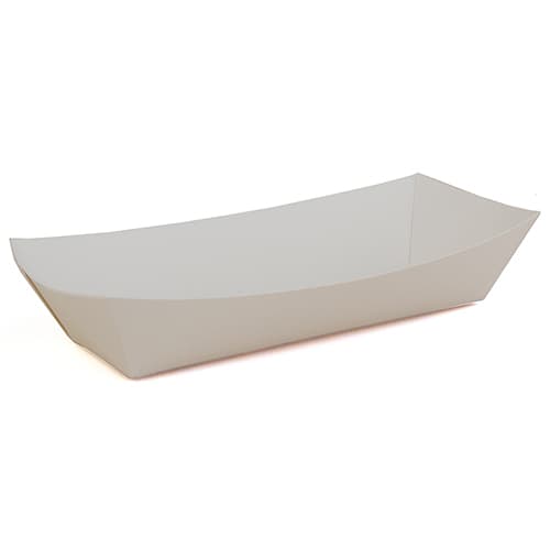 Southern Champion  7" x 2 3/4" x 1 1/2" White Paper Hot Dog Tray