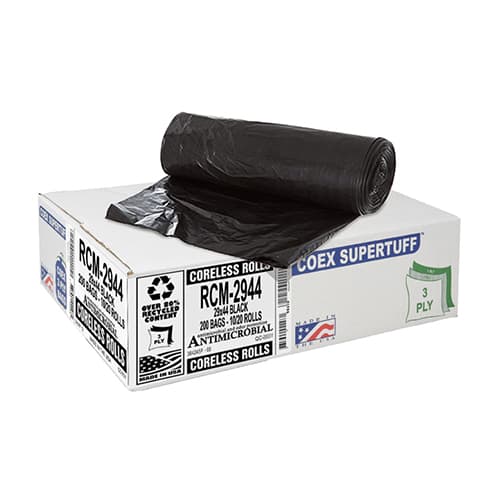 Aluf COEX Supertuff 3-Ply Antimicrobial on Rolls RCM-2944 26 Gallon
