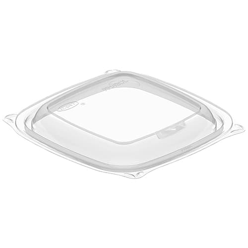 Dart PP816BDL PresentaBowls Pro Clear Square Vented Lid for 8, 12, and 16 oz. Square Plastic Bowls