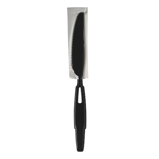 Dixie Ultra® Smartstock® Series-W Black Heavy Weight Polypropylene Plastic Wrapped Knife