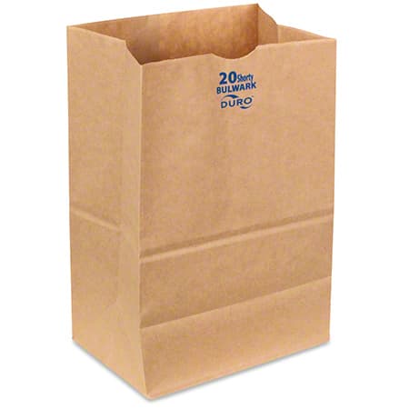 Duro Bulwark 20 lb. Shorty Extra Heavy Duty Brown Bag