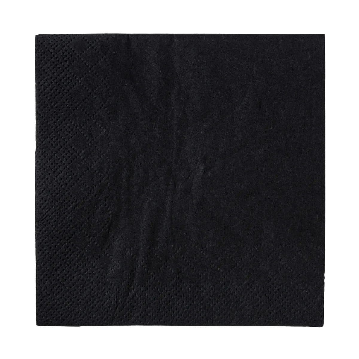 AmerCare 4.75 " 2-Ply Black Beverage Napkins