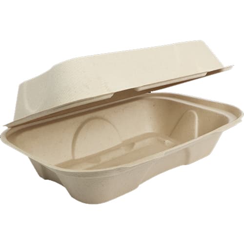 World Centric® 9" x 6" x 3" Fiber Compostable Hoagie Box