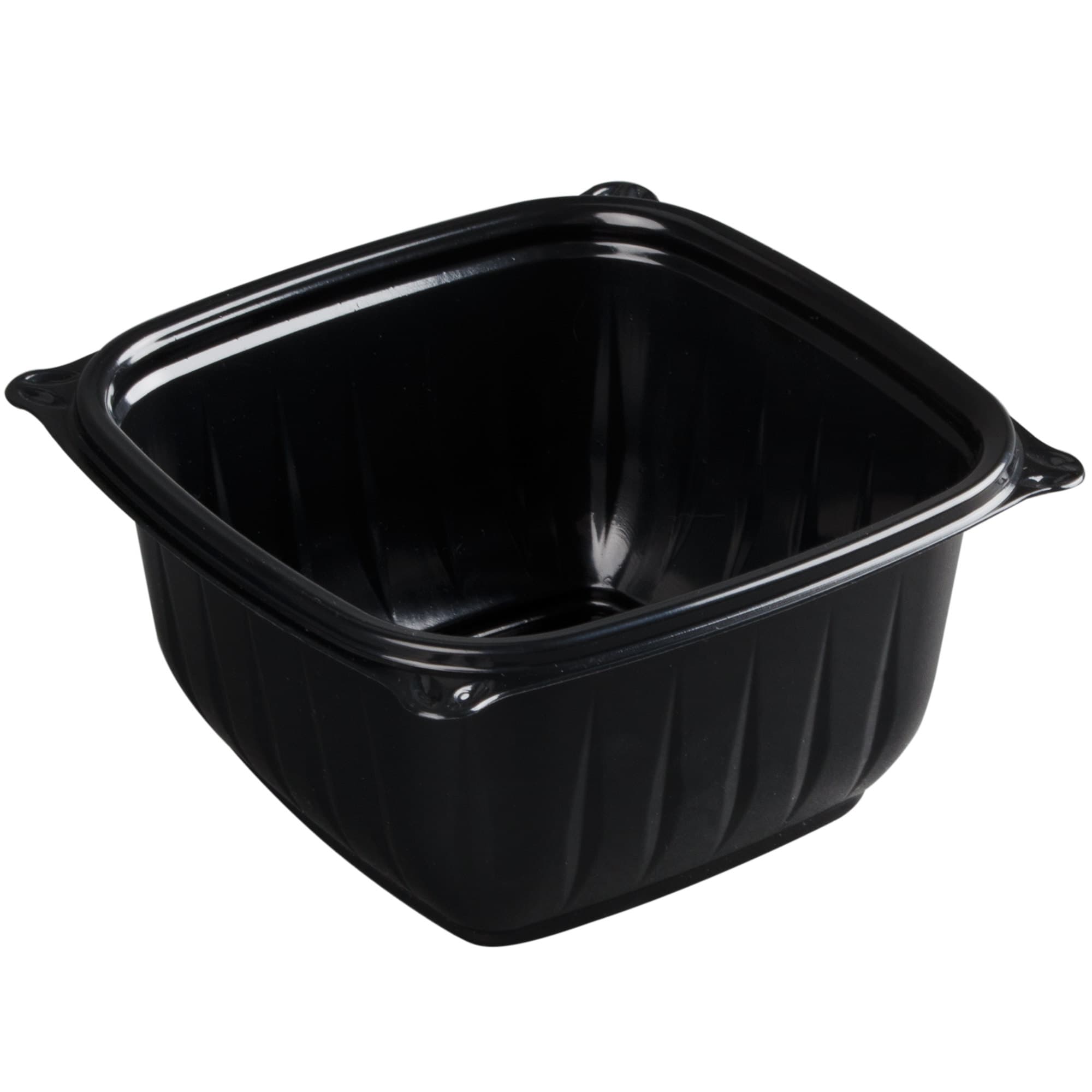 Dart B16SB PresentaBowls Pro 16 oz. Black Square Plastic Bowl