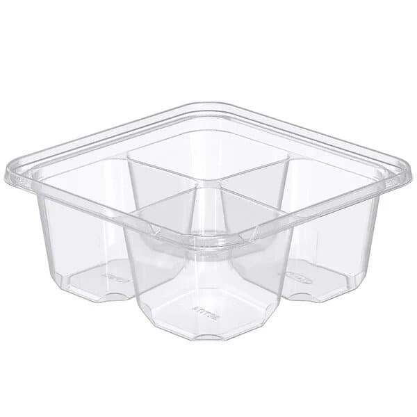 Dart TamperGuard 4-Compartment Snack Box
