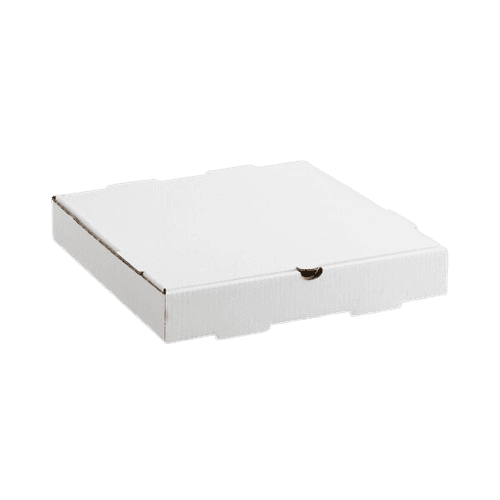 12" x 12" x 2" White Corrugated Plain Pizza Box - Image 3