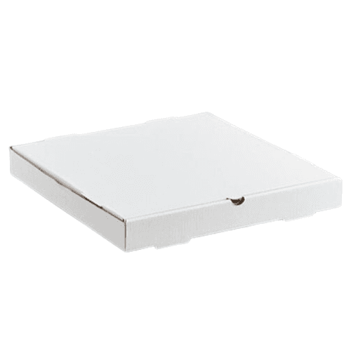 16" x 16" x 2" White Corrugated Plain Pizza Box - Image 2