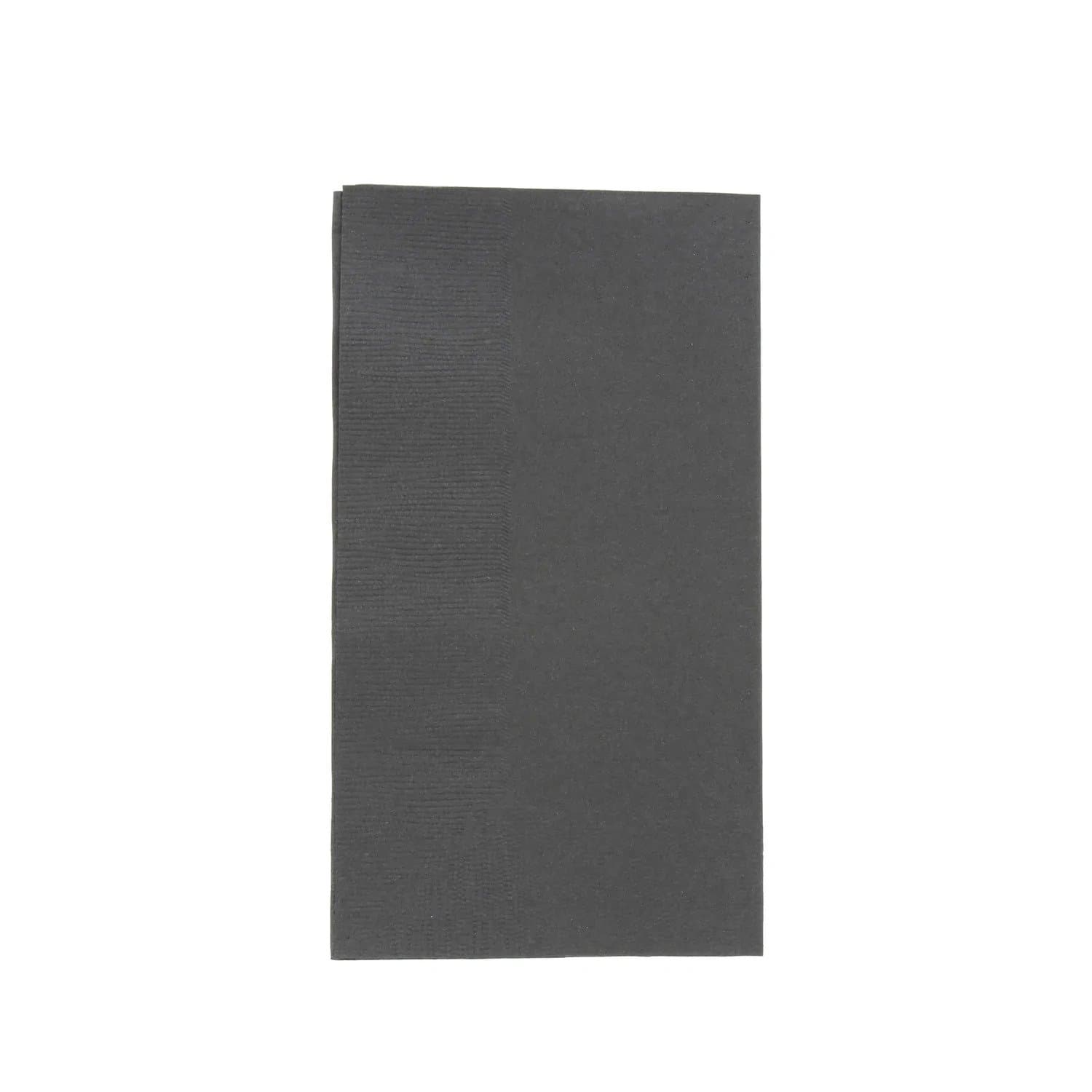 AmerCare 15" x 17" 2-Ply Black Dinner Napkins - Image 2