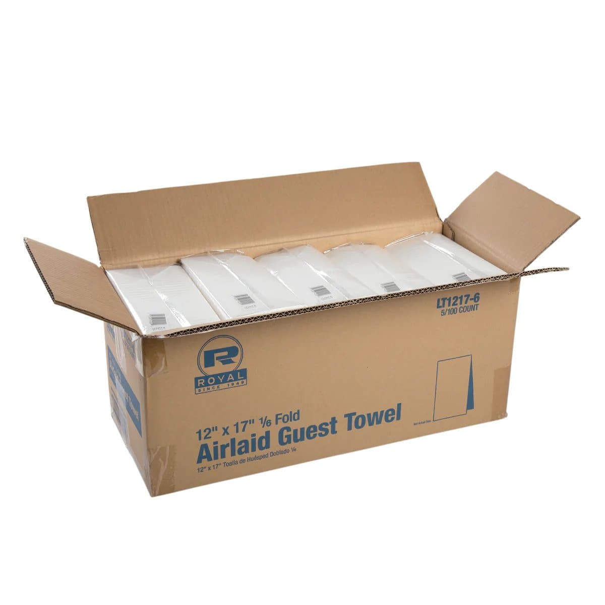 AmerCare Airlaid 12" x 17" White 1/6 Fold Guest Towel - Image 4