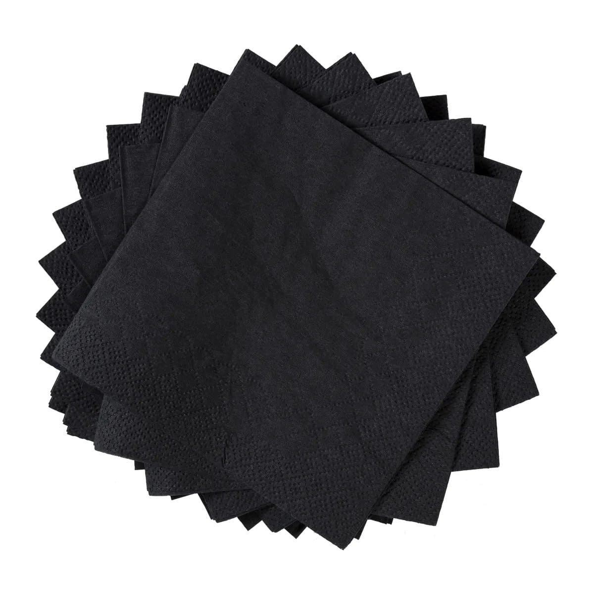 AmerCare 4.75 " 2-Ply Black Beverage Napkins - Image 4