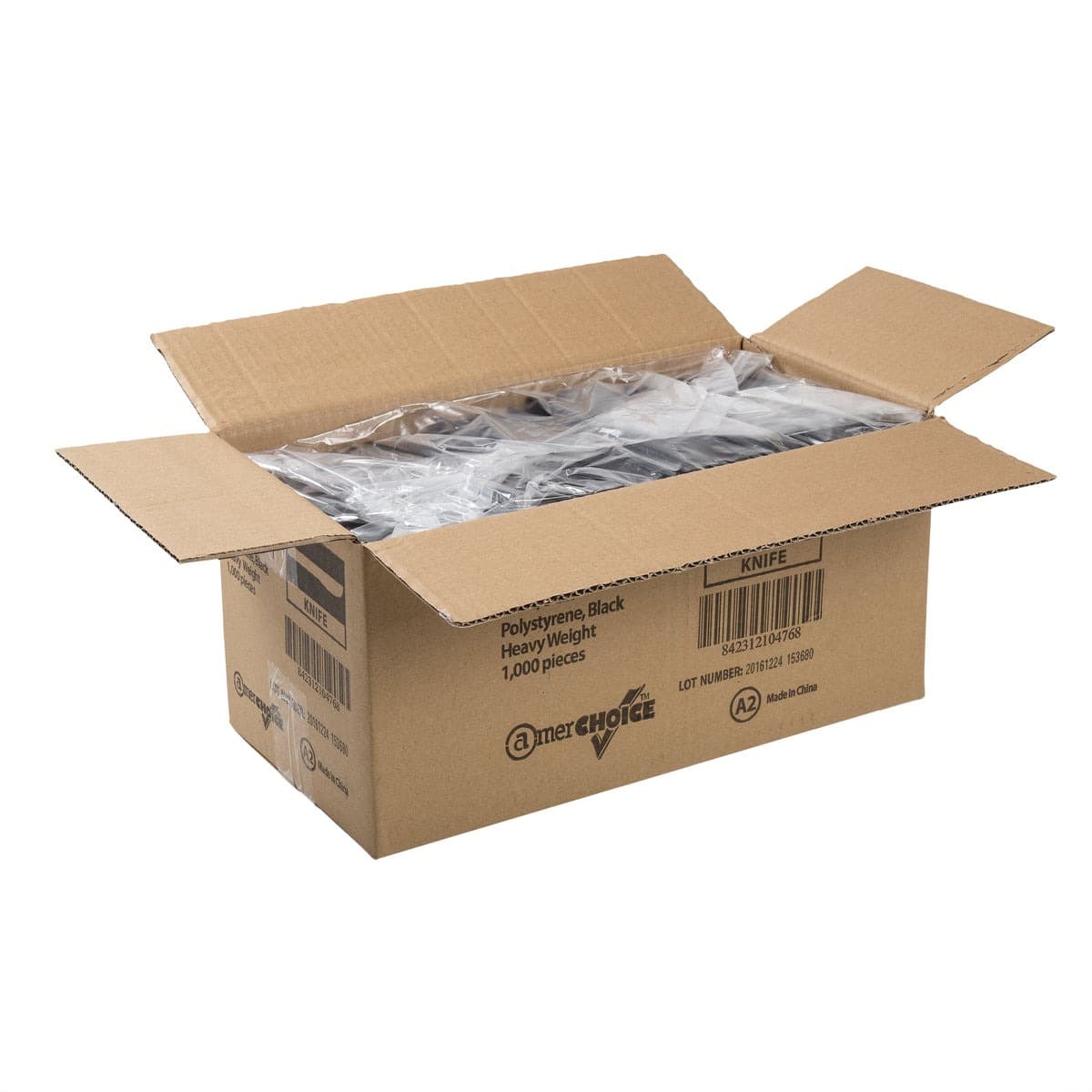 AmerCare Black Heavy Weight Plastic Knife - Image 4