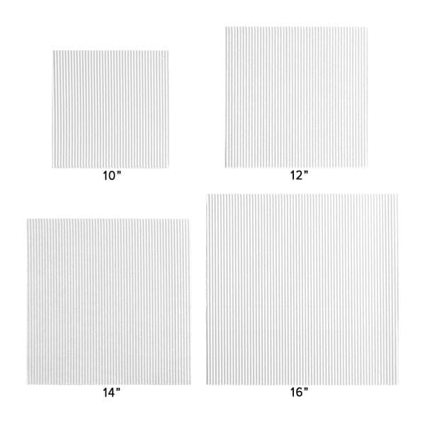 Single Face Corrugated Pizza Pad / Ripple Sheet - 12" x 12" - Image 5