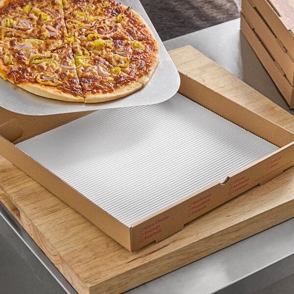 Single Face Corrugated Pizza Pad / Ripple Sheet - 16" x 16" - Image 4