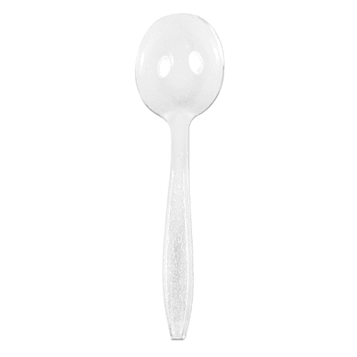 Berk Clear Heavy Weight Plastic Soup Spoon - Image 2