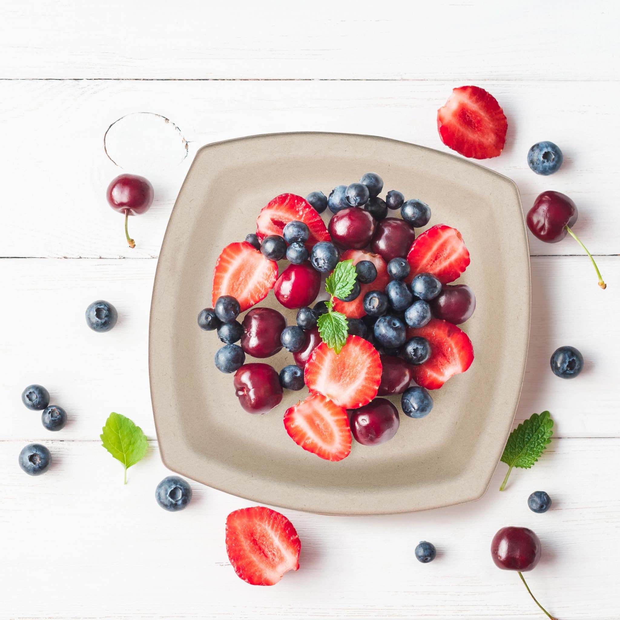 Dart 6PSC1PF 6" Square PFAS-Free Compostable Sugarcane Plate - Image 4