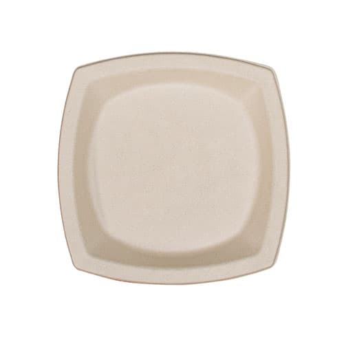 Dart 8PSC1PF 8.25" Square PFAS-Free Compostable Sugarcane Plate - Image 2