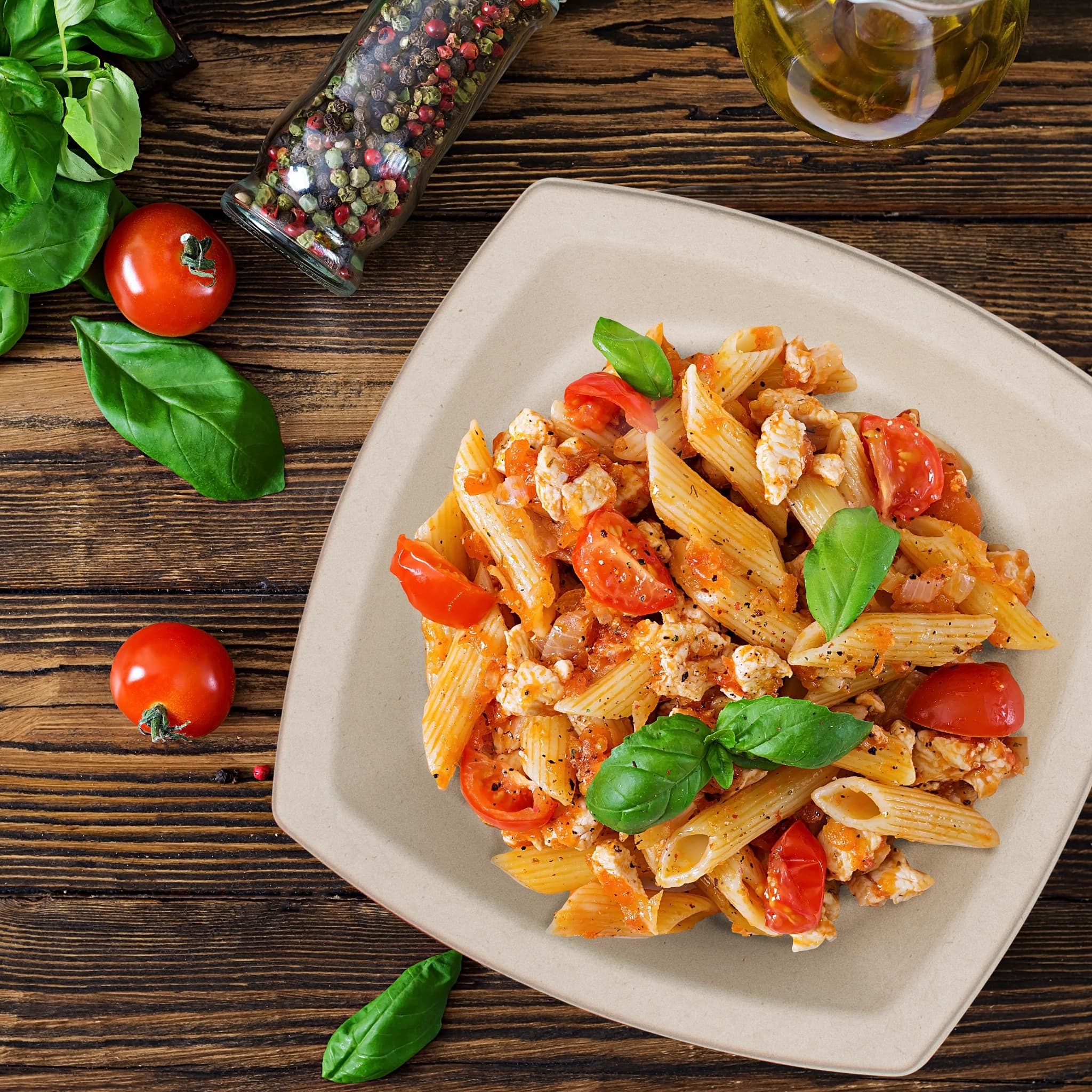 Dart 8PSC1PF 8.25" Square PFAS-Free Compostable Sugarcane Plate - Image 3