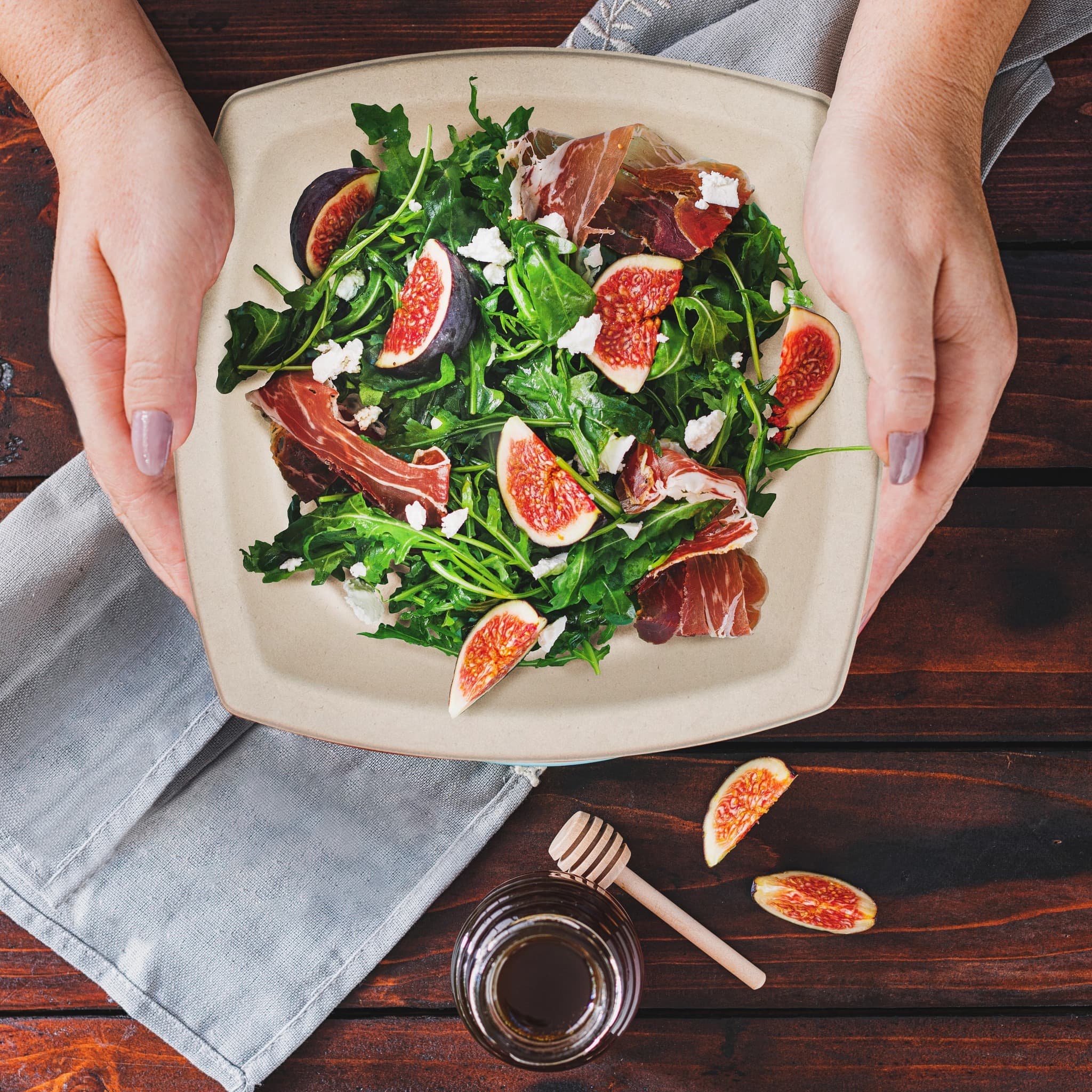 Dart 8PSC1PF 8.25" Square PFAS-Free Compostable Sugarcane Plate - Image 4