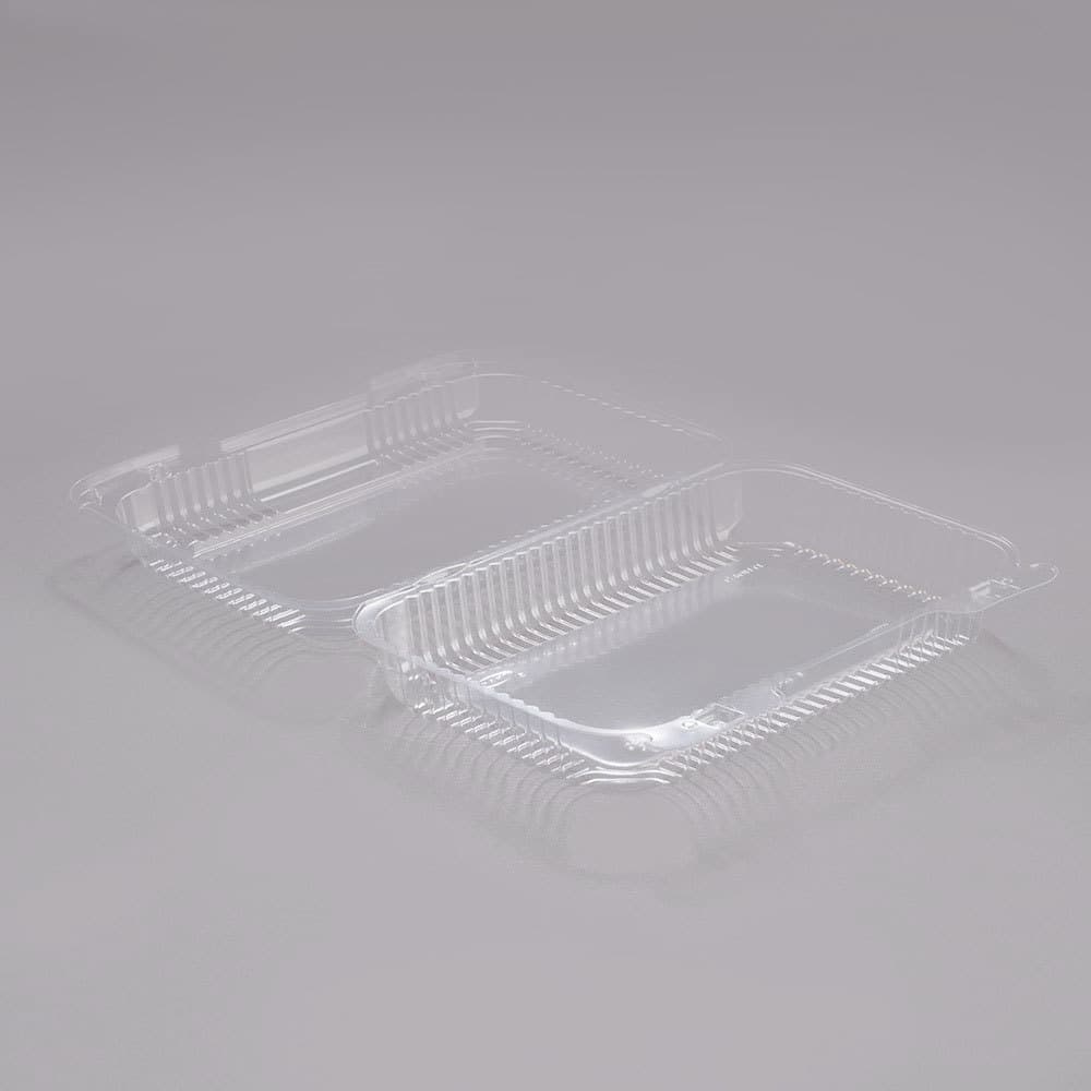 Dart StayLock Clear Hinged Plastic Medium Shallow Dome Oblong Container - Image 6