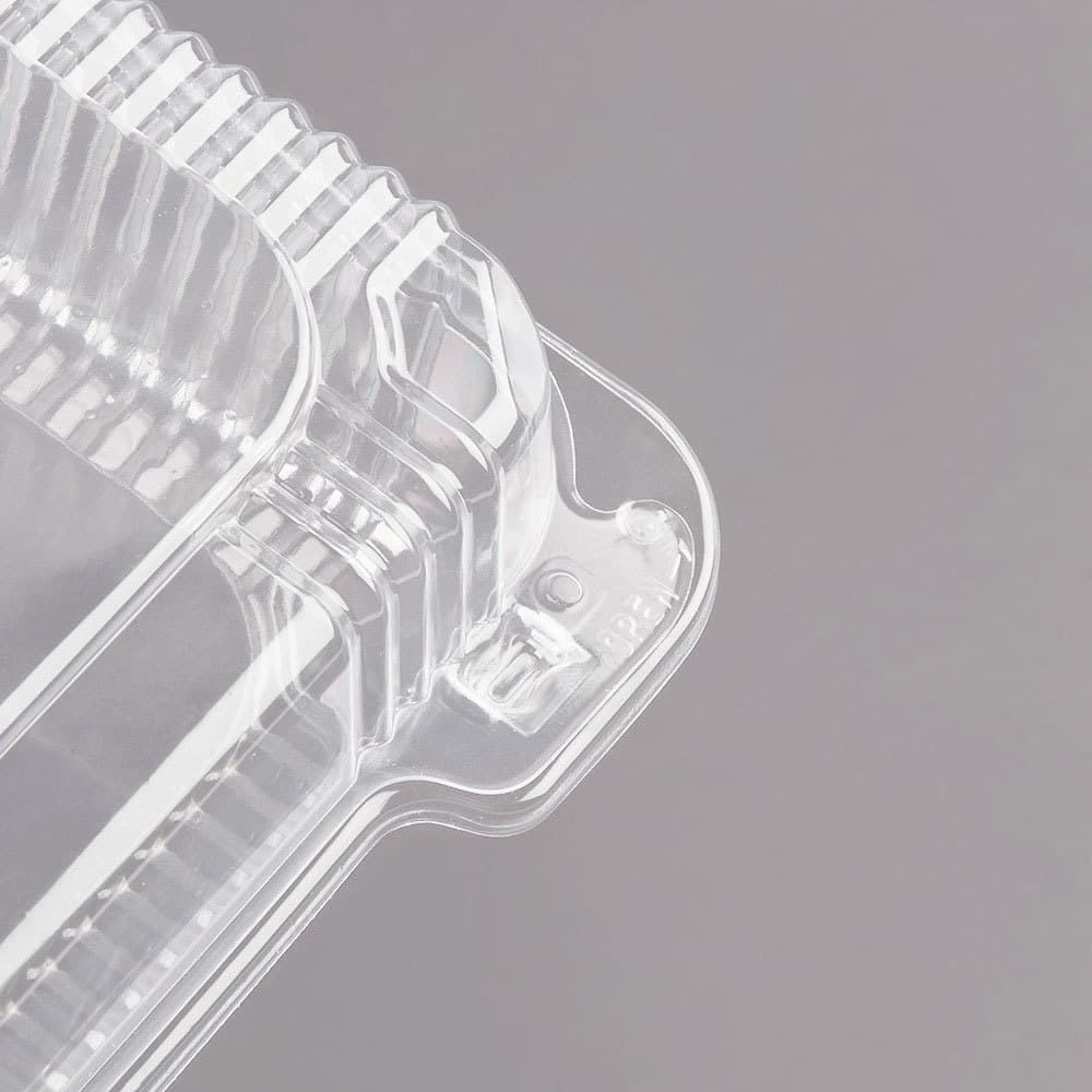 Dart StayLock Clear Hinged Plastic Medium Shallow Dome Oblong Container - Image 5