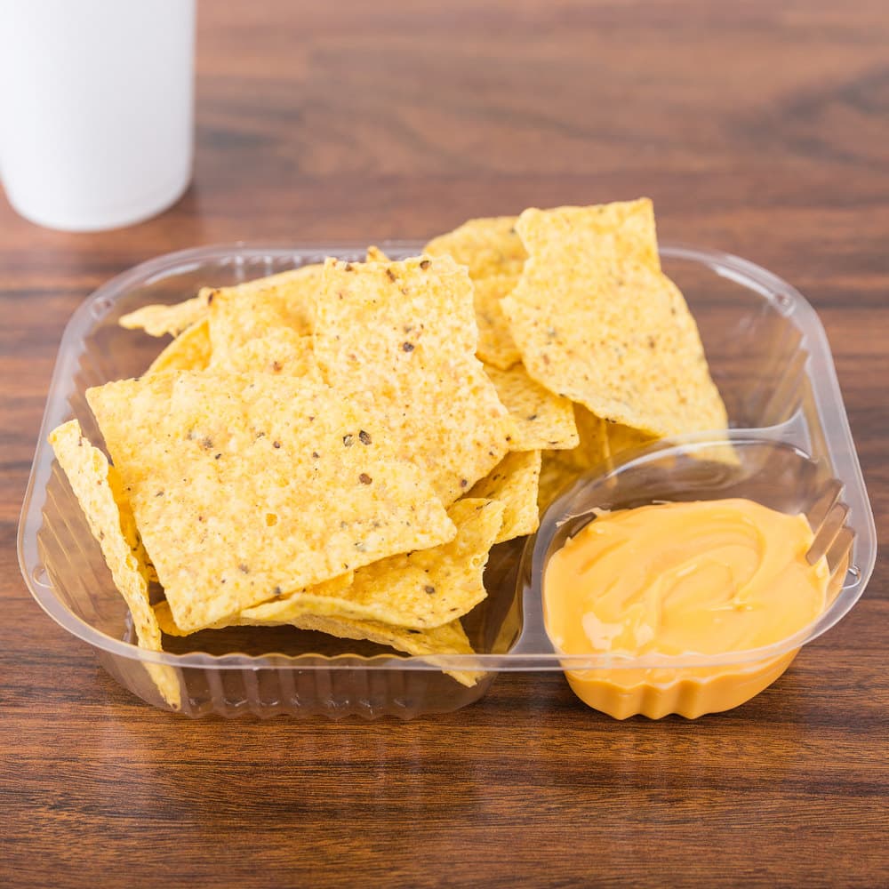 Dart C68NT2 2 Compartment Large Plastic Nacho Tray - Image 2
