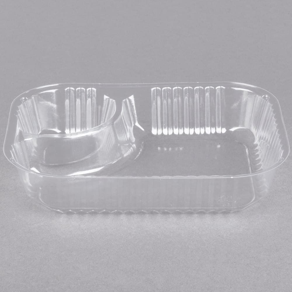 Dart C68NT2 2 Compartment Large Plastic Nacho Tray - Image 3