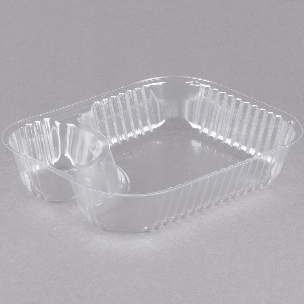 Dart C68NT2 2 Compartment Large Plastic Nacho Tray - Image 4