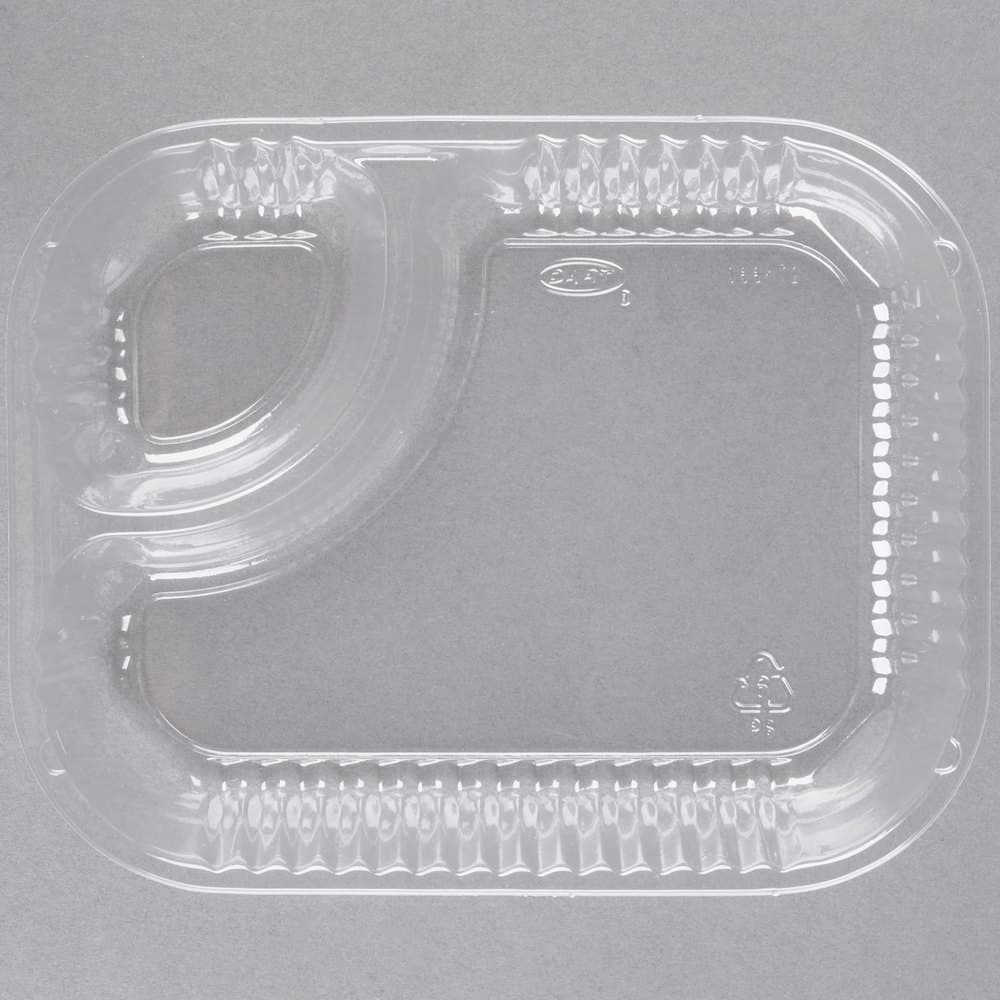 Dart C68NT2 2 Compartment Large Plastic Nacho Tray - Image 8