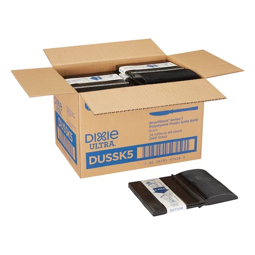 GP Pro Dixie Ultra® Smartstock® Black Series-T Polystyrene Plastic Knife Refill - Image 5