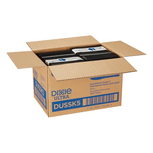 GP Pro Dixie Ultra® Smartstock® Black Series-T Polystyrene Plastic Knife Refill - Image 6