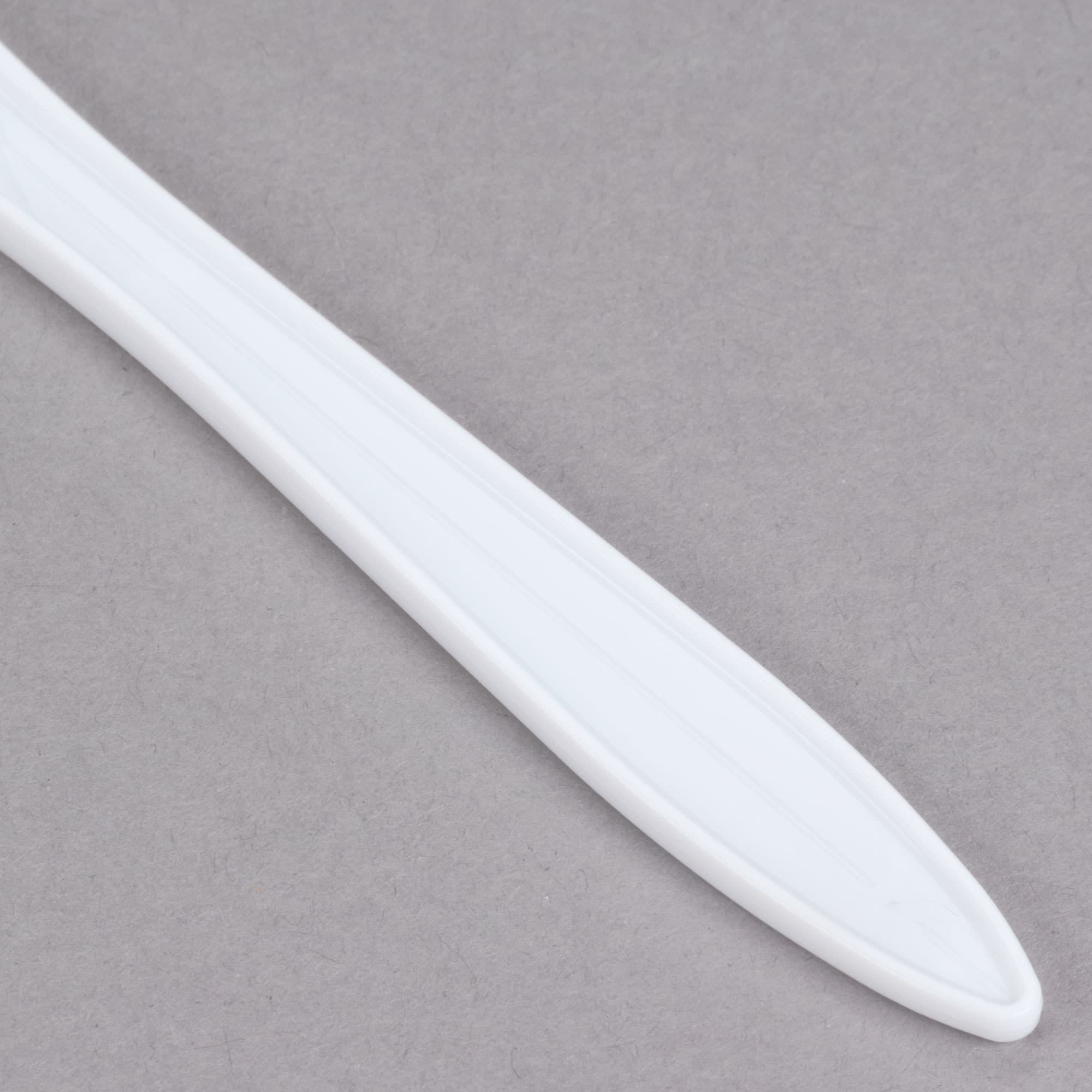 Dart K6BW 6 1/2" Medium Weight White Plastic Knife - Image 9