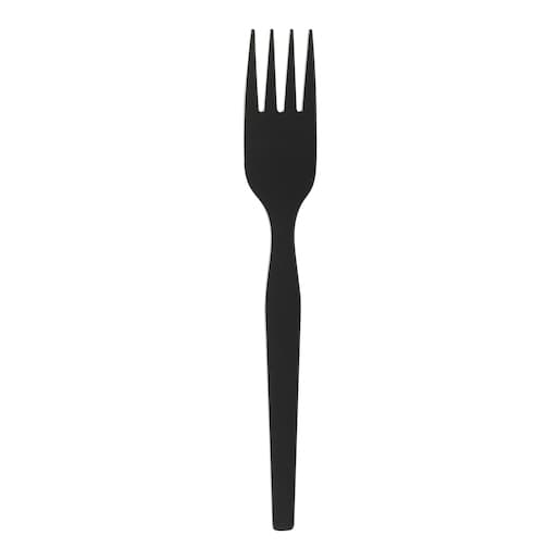 Dixie Ultra® Smartstock® Series-O Medium Weight Black Polystyrene Plastic Fork Refill - Image 2