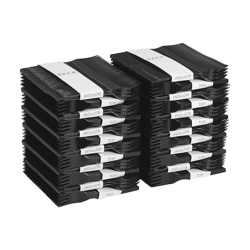 Dixie Ultra® Smartstock® Series-O Medium Weight Black Polystyrene Plastic Fork Refill - Image 3