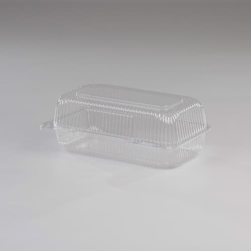 Detroit Forming LBH-523 Clear OPS Plastic Hinged Locking Lid Food Container - Image 3