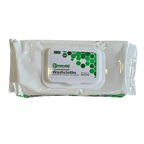 Emerald Adult 8" x 12" Wet Wipes Adult Wash Cloths - Image 2