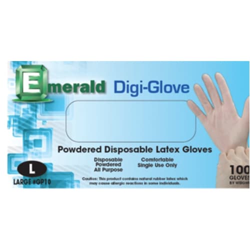 Emerald Digi-Glove Large Powdered Latex Glove - Image 2