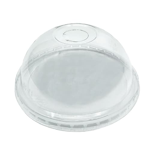 Ecopax 16 oz. Clear PET Dome 98 MM Lid With Hole For 12/16/20/24 Ounce Cup - Image 2