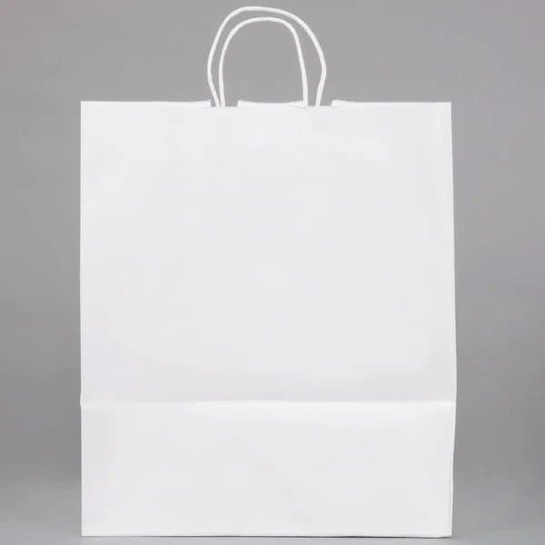 Super Royal White Paper Shopping Bag with Handles 14" x 10" x 15.25" - Image 5