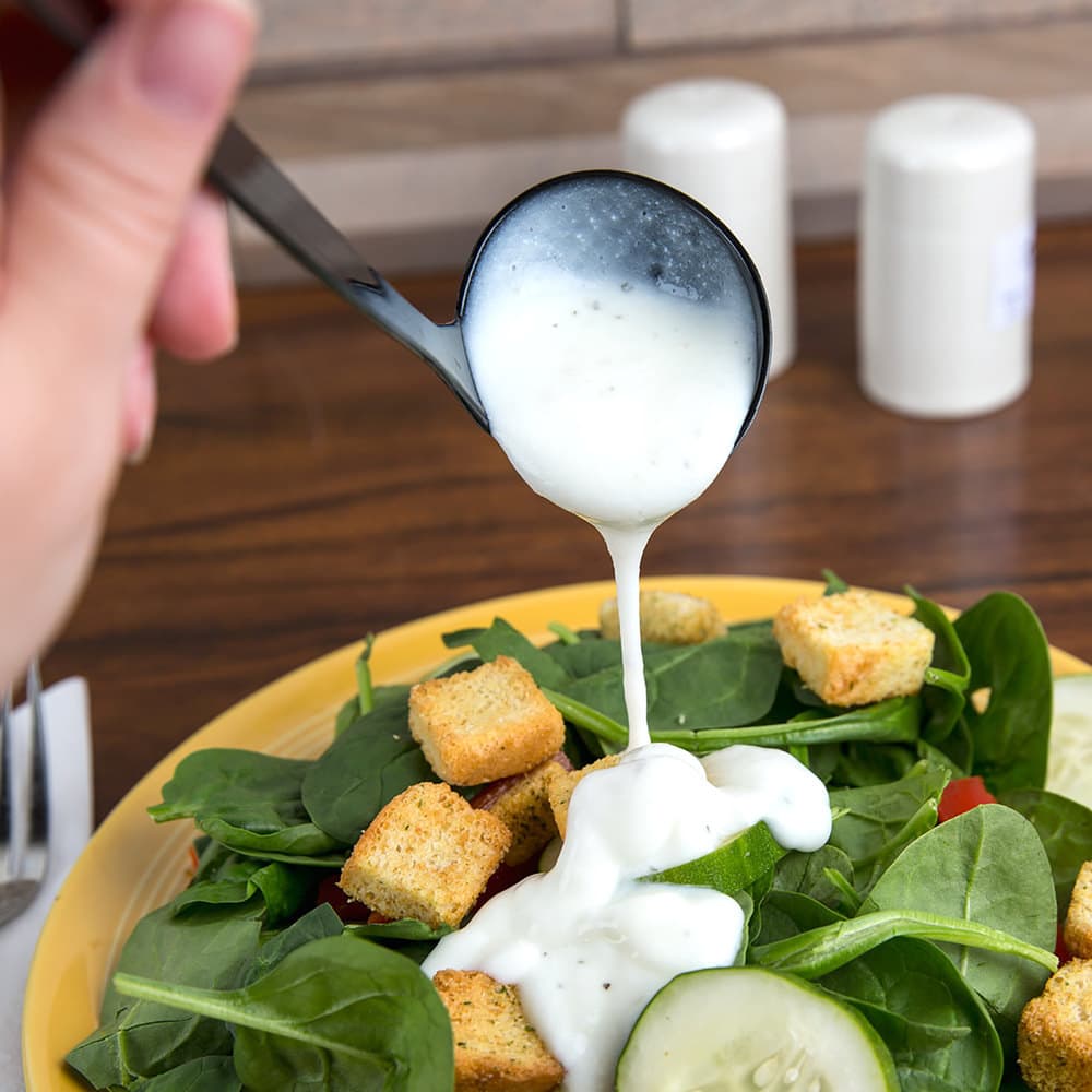 Fineline Platter Pleasers 3306-BK 2 oz. Black Polystyrene Disposable Ladle - Image 6