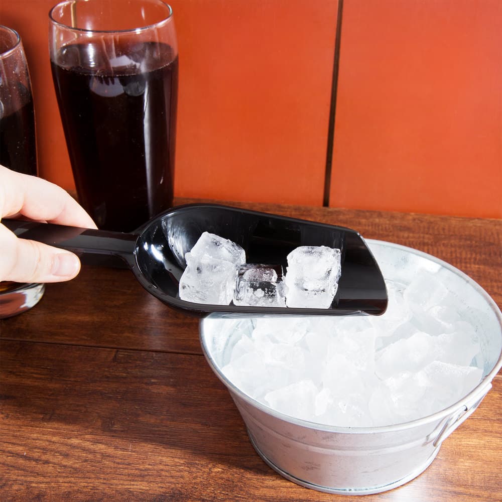 Fineline 3314-BK Disposable 6 oz. Black Utility and Ice Scoop - Image 7