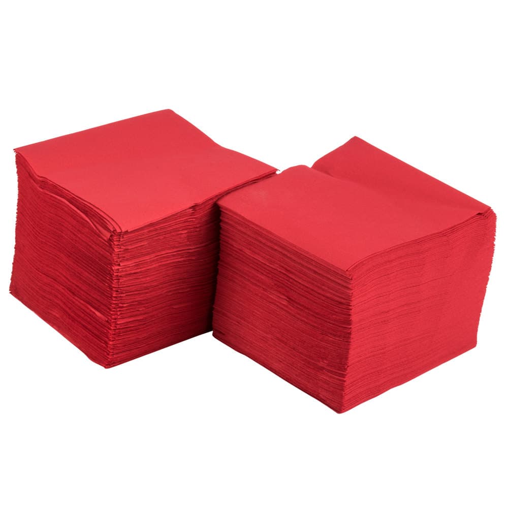 Hoffmaster 4.75 " Regal Embossed 2-Ply Red Beverage Napkins - Image 4