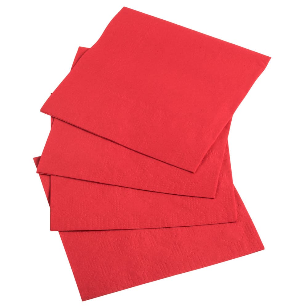 Hoffmaster 4.75 " Regal Embossed 2-Ply Red Beverage Napkins - Image 5