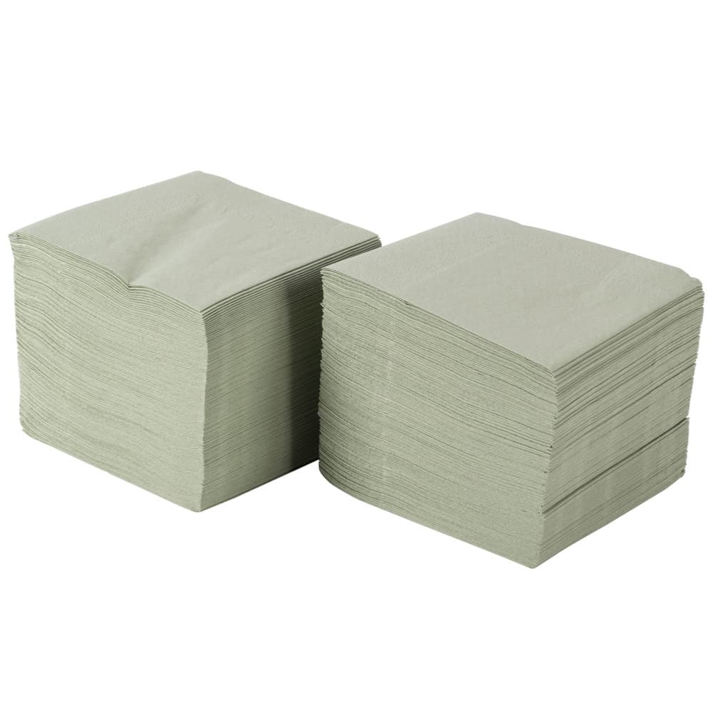 Hoffmaster 4.75 " Regal Embossed 2-Ply Soft Sage Beverage Napkins - Image 4