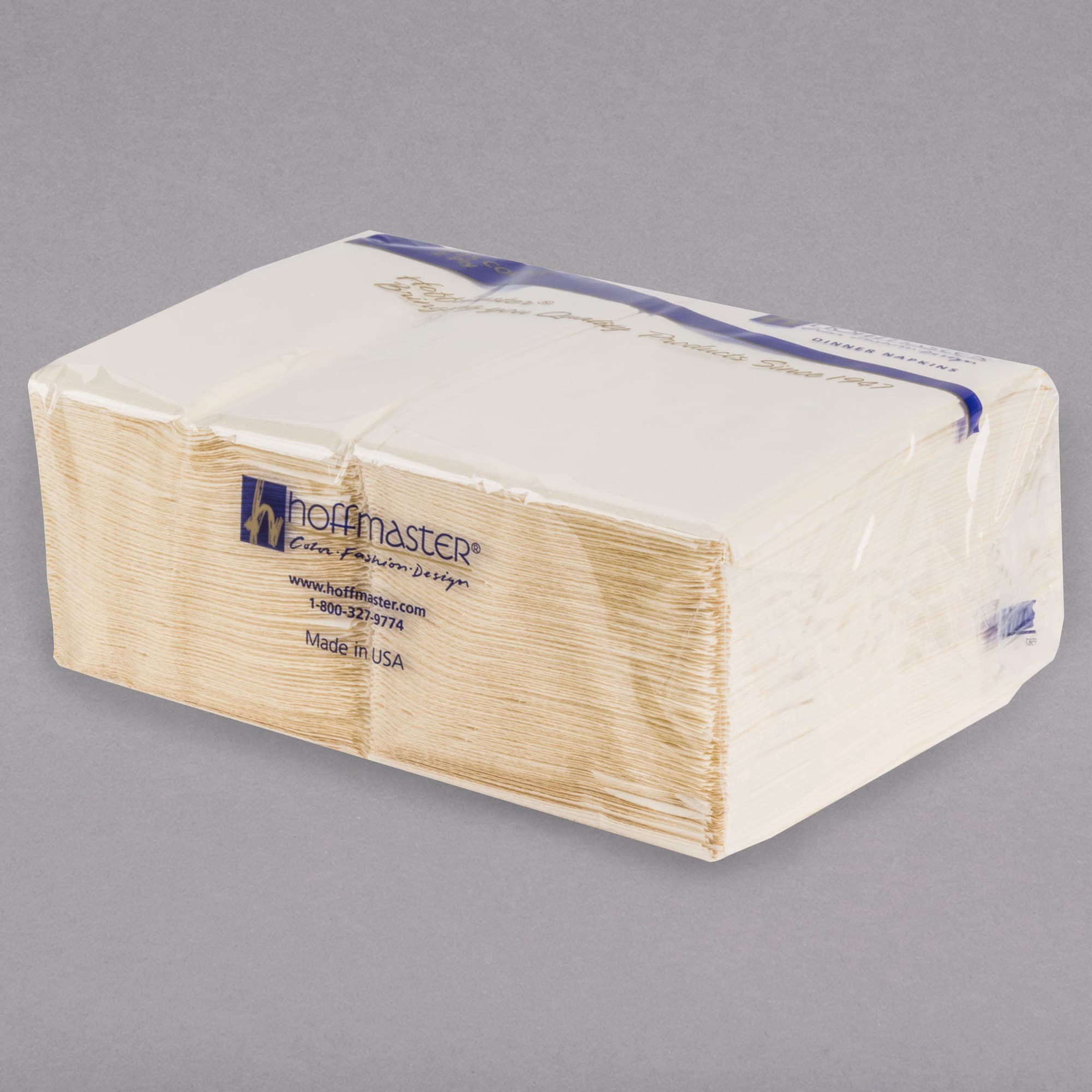 Hoffmaster 15" x 17" Regal Embossed 2-Ply Ecru Dinner Napkins - Image 4