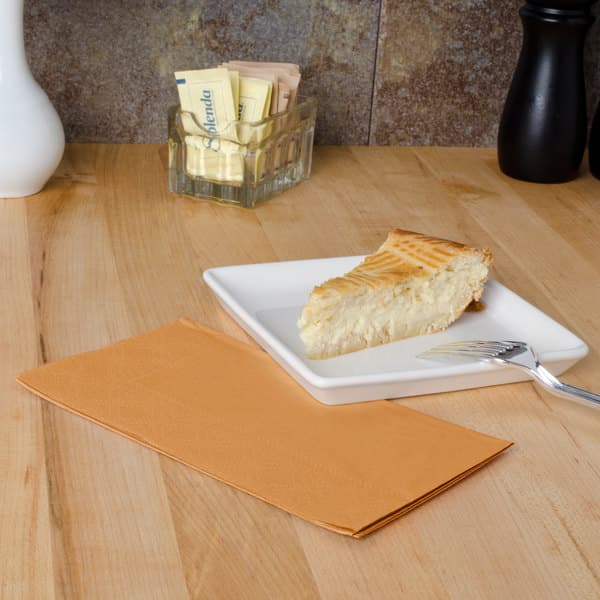 Hoffmaster 15" x 17" Regal Embossed 2-Ply Glittering Gold Napkins - Image 3