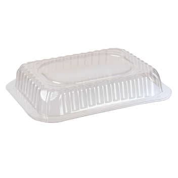 Dome PET Lid - fits 15 oz Rectangle Foil Food Container