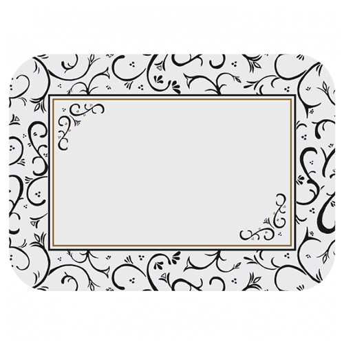 Hoffmaster 427273 13" x 17" Scroll Printed Paper Traymat - Image 2