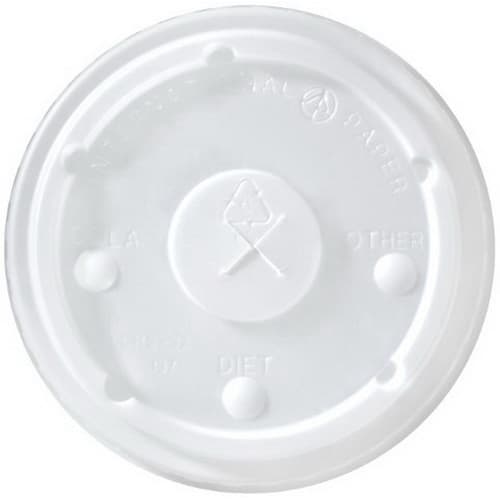 32 oz. Flat/Translucent Paper Cold Cup Lid - Image 2