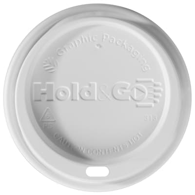12/16/20 oz. Hold & Go® Dome/White Paper Hot Cup Lid - Image 2
