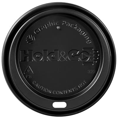 12/16/20 oz. Hold & Go® Dome/Black Paper Hot Cup Lid - Image 2